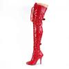 Pleaser - SEDUCE3028 Overknee Laarzen - Paaldans schoenen - Rood Product image